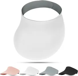 Sukeen Wide Brim Sun Visor Hat for Women,UPF50  Seamless Sun Hats Lightweight Sports Cap Foldable Ponytail Hat for Outdoor