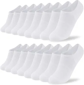 Time May Tell No Show Socks Womens 8 Pairs Non Slip Low Cut Ankle Invisible Running Casual Seamless Socks