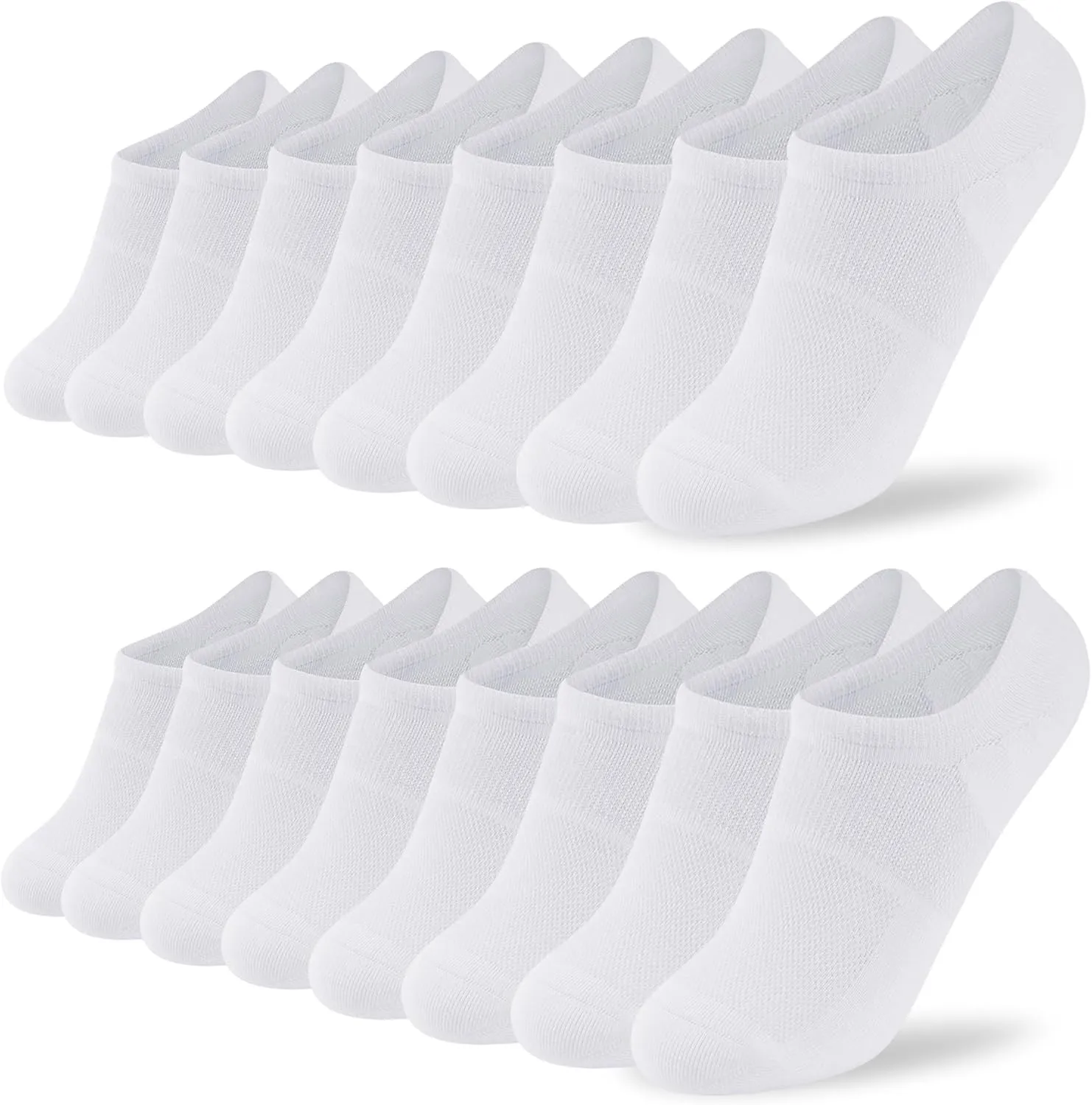 Time May Tell No Show Socks Womens 8 Pairs Non Slip Low Cut Ankle Invisible Running Casual Seamless Socks