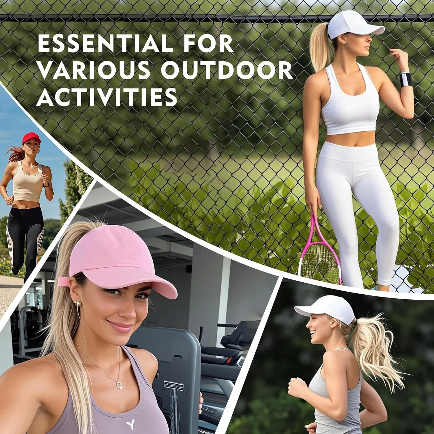 TOP-EX XL Cooling UV 50 High Ponytail Baseball Hat for Women - Most Women Start with S/M - Breathable for Running Golf Sports