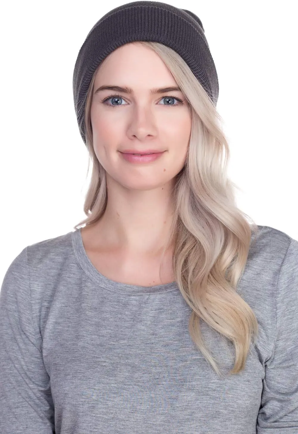 Top Level Beanie Men Women - Unisex Cuffed Plain Skull Knit Hat Cap