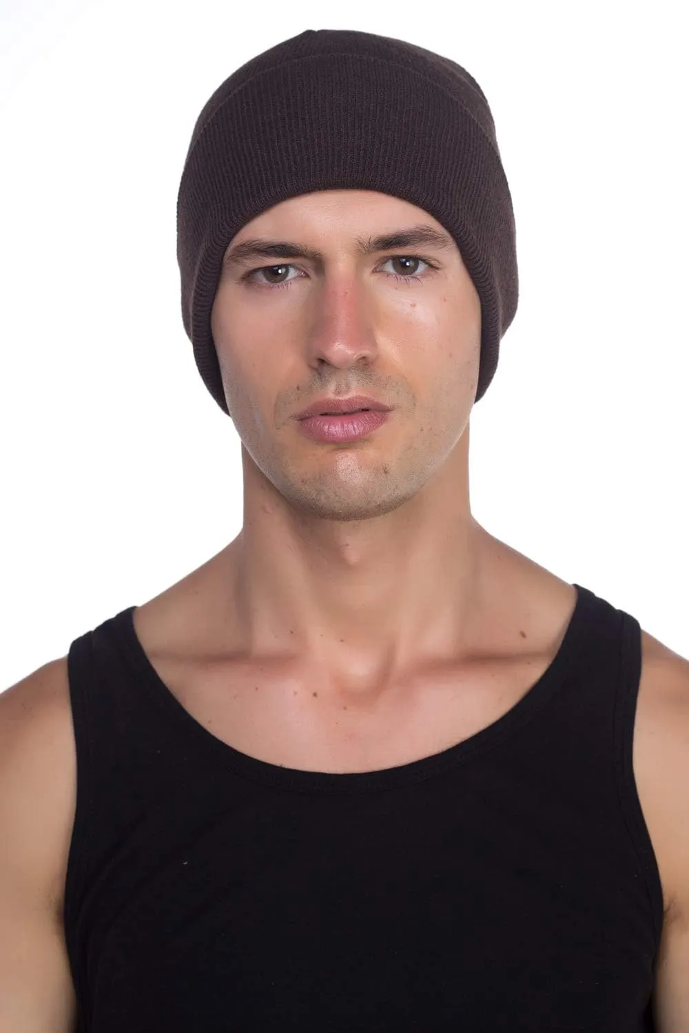 Top Level Beanie Men Women - Unisex Cuffed Plain Skull Knit Hat Cap