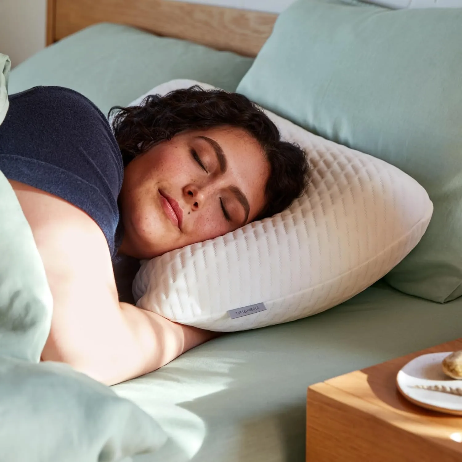 Tuft & Needle Premium Pillow, Standard Size with T&N Adaptive Foam, Sleeps Cooler & More Supportive Than Memory Foam Pillows, CertiPUR-US and Greenguard Gold Certified, 3-Year True Warranty,White