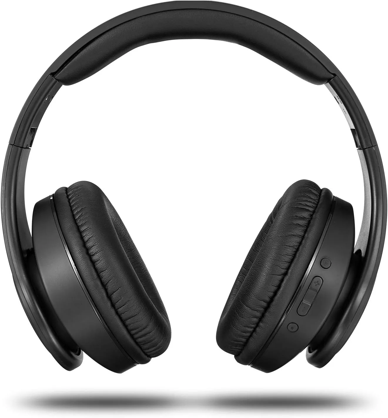 TUINYO Wireless Headphones Over Ear, Bluetooth Headphones with Microphone, Foldable Stereo Wireless Headsetfor Travel Work TV PC Cellphone-Black
