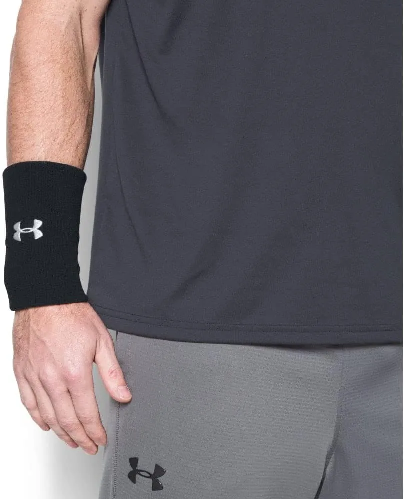 Under Armour Adult 6-inch Performance Wristband 2-Pack