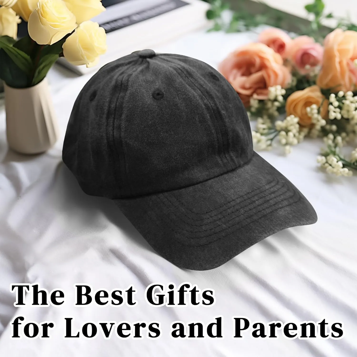 Vintage Washed Distressed Baseball Cap Adjustable Dad Golf Hat Low Profile Twill Hat