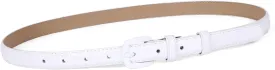 WHIPPY Women Skinny Leather Belt Thin Waist Jeans Belt for Pants in Pin Buckle Belt