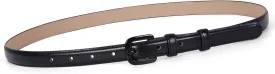 WHIPPY Women Skinny Leather Belt Thin Waist Jeans Belt for Pants in Pin Buckle Belt