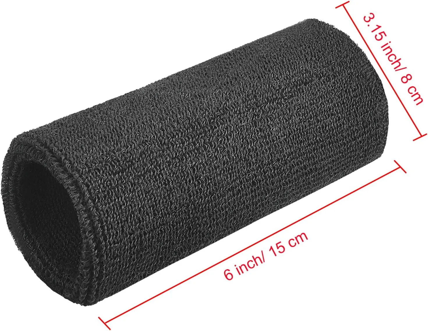 Willbond 6 Inch Wrist Sweatband Sport Wristbands Elastic Athletic Wrist Bands for Sports 2 Pieces