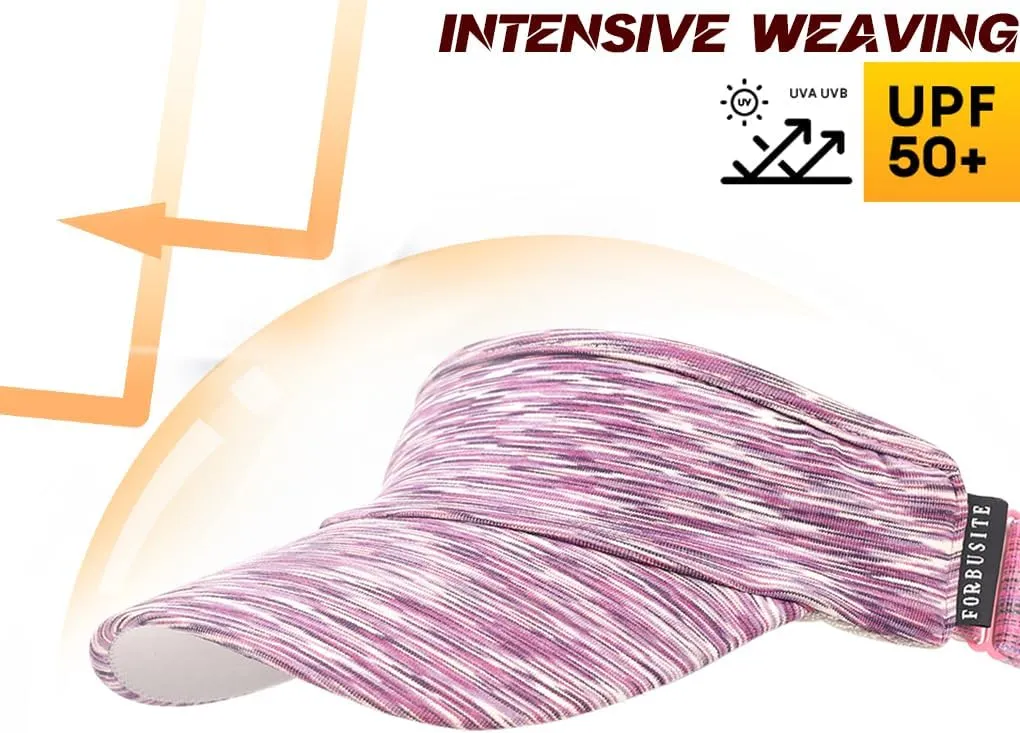 Women Sun Sport Visor Hats for Running,Tennis,Golf - Adjustable & Lightweight