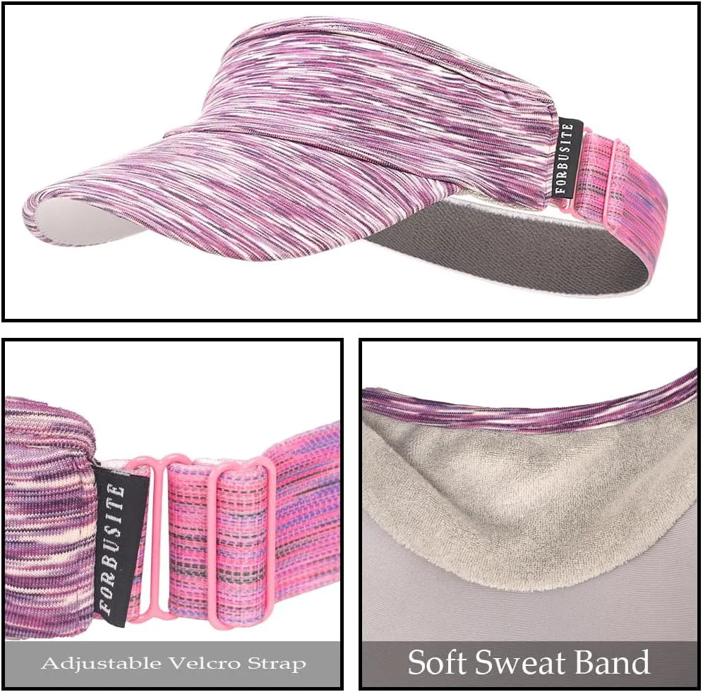 Women Sun Sport Visor Hats for Running,Tennis,Golf - Adjustable & Lightweight