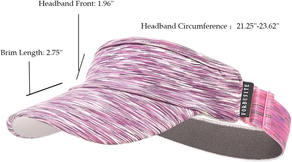 Women Sun Sport Visor Hats for Running,Tennis,Golf - Adjustable & Lightweight