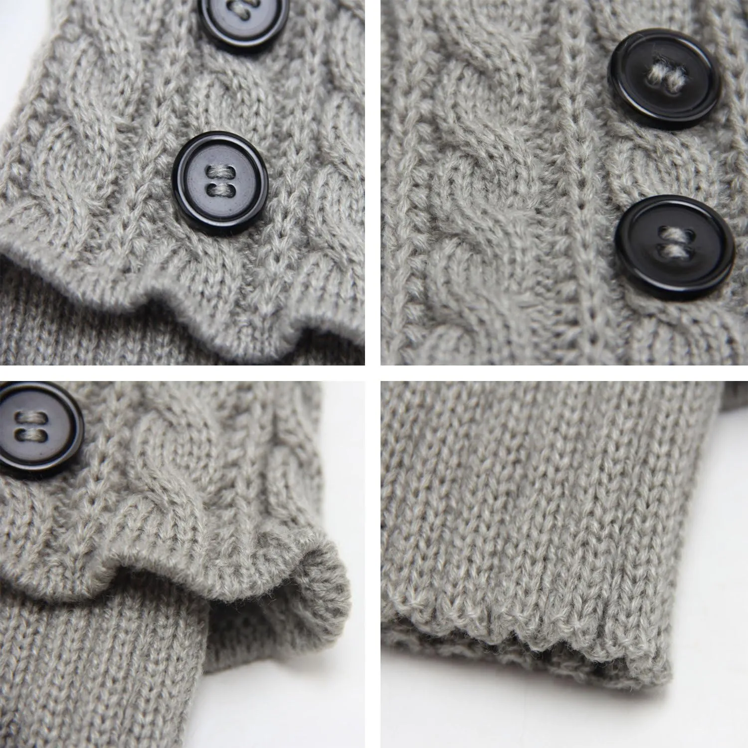 Women Winter Warm Crochet Knitted Boot Cuff Sock Short Leg Warmers