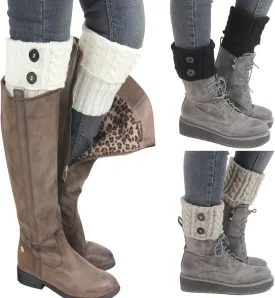 Women Winter Warm Crochet Knitted Boot Cuff Sock Short Leg Warmers