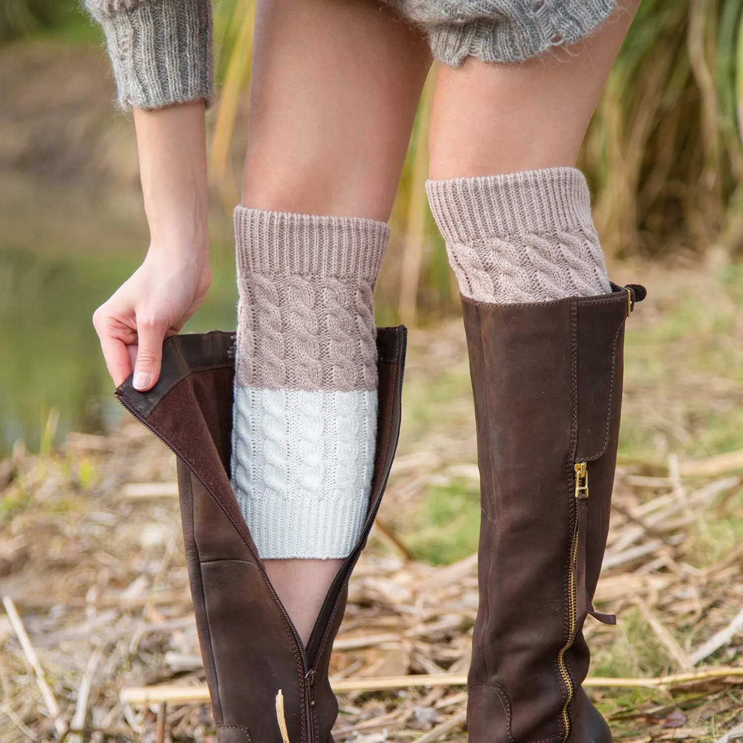 Women Winter Warm Crochet Knitted Boot Cuff Sock Short Leg Warmers