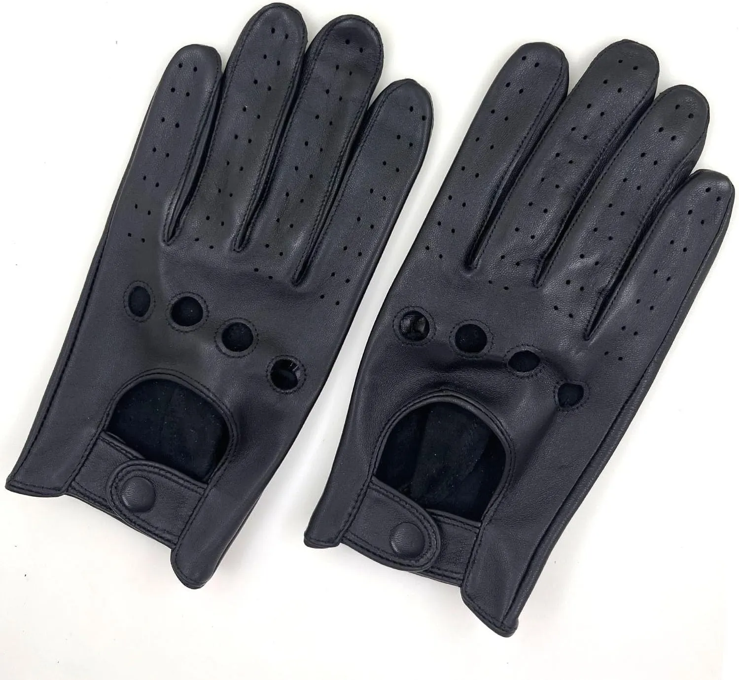 Womens Elegant Genuine Lambskin Leather Driving Gloves Unlined, Touchscreen