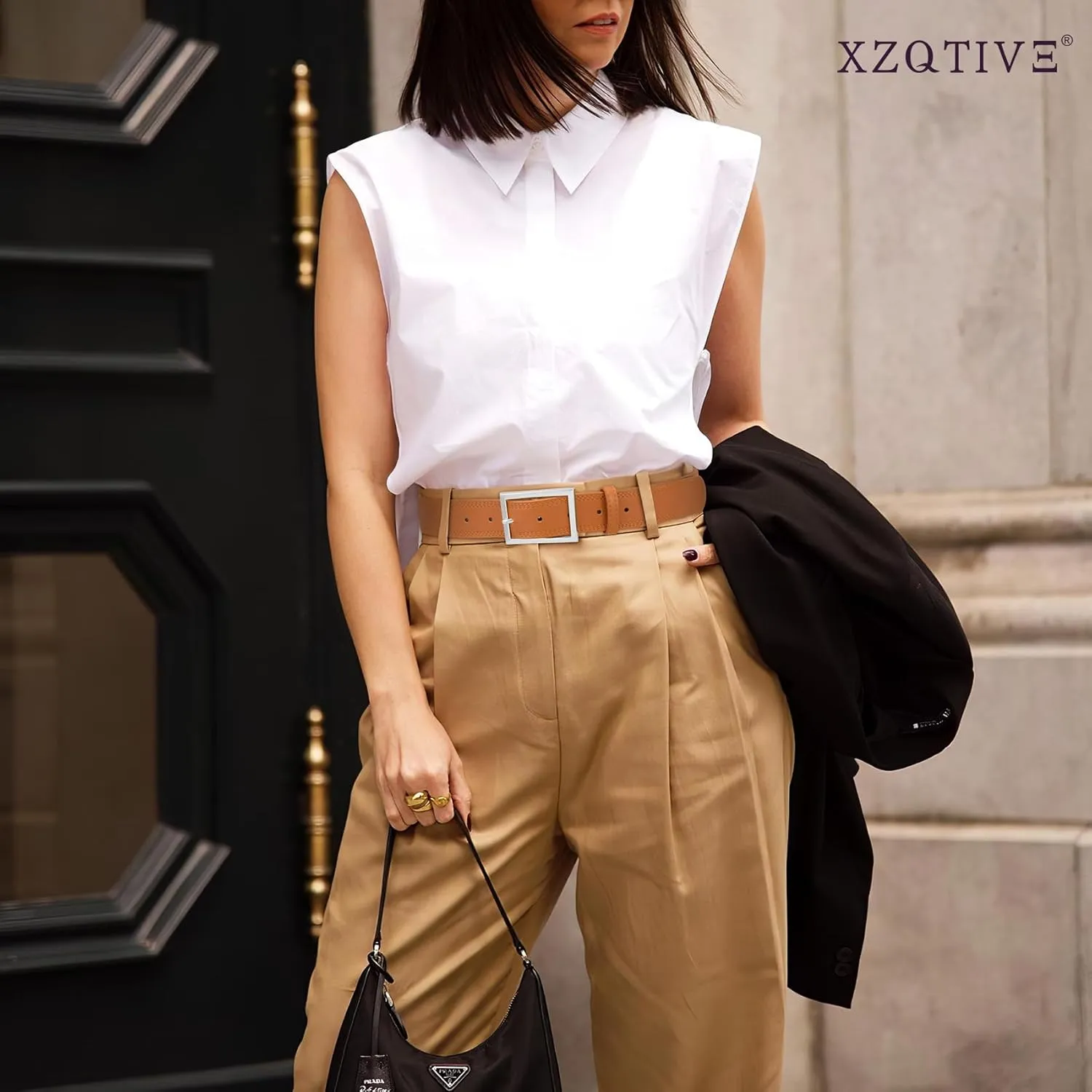 XZQTIVE Women Leather Belts for Jeans Pants Dresses Fashion Waist Belt for Women with Pin Buckle