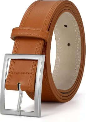 XZQTIVE Women Leather Belts for Jeans Pants Dresses Fashion Waist Belt for Women with Pin Buckle