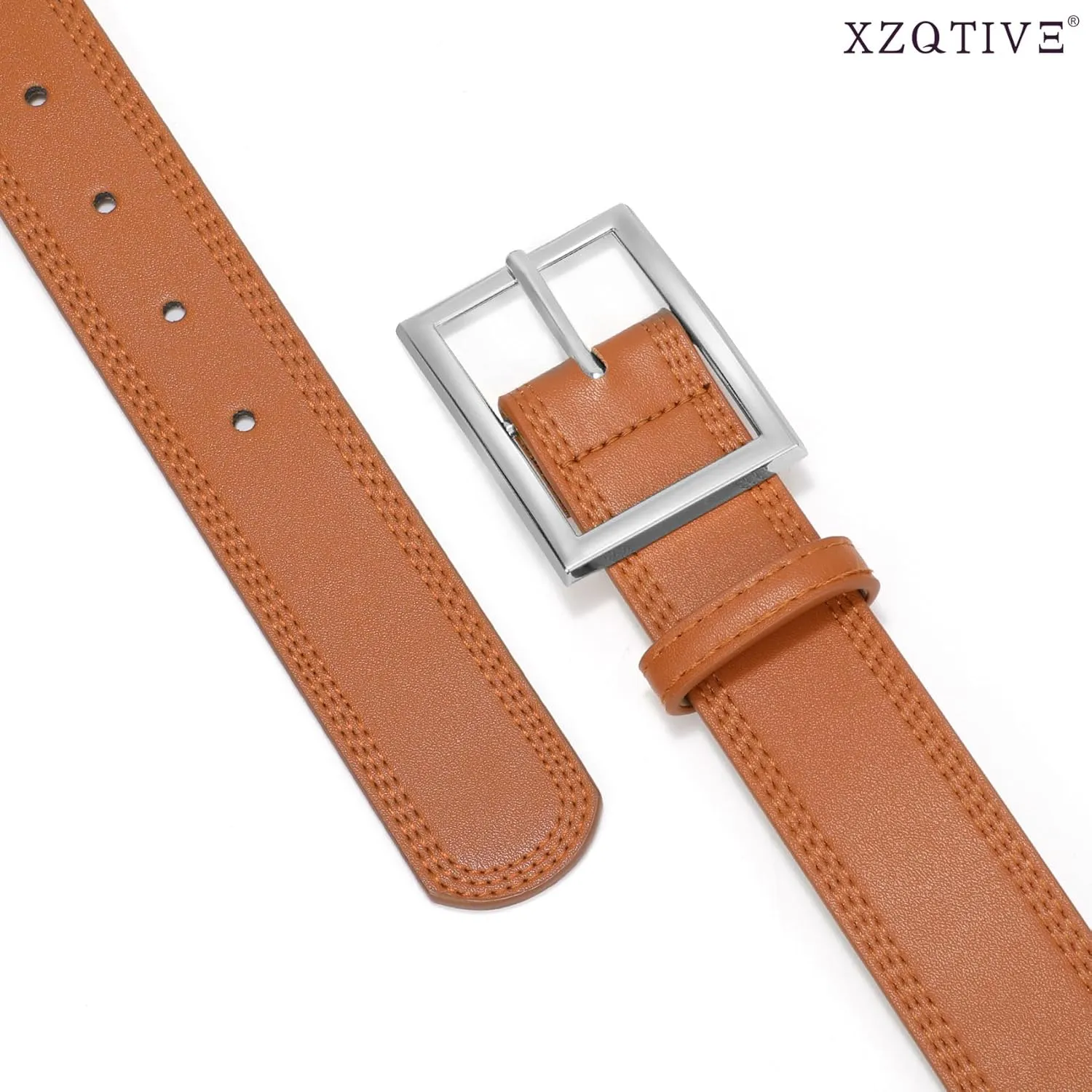 XZQTIVE Women Leather Belts for Jeans Pants Dresses Fashion Waist Belt for Women with Pin Buckle