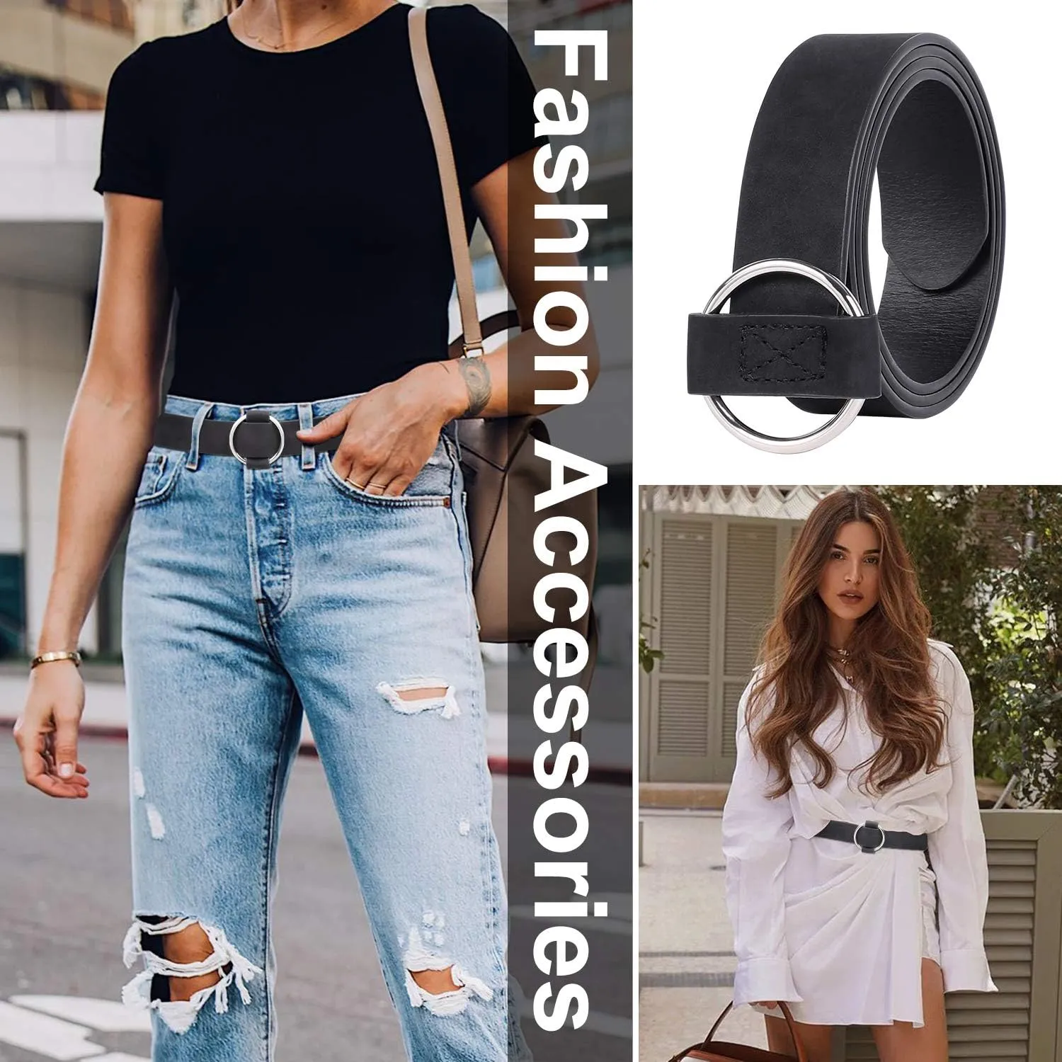 XZQTIVE Women Suede Belt Fashion Leather Belts With Silver Buckle Ladies Waist Belt For Jean Pant