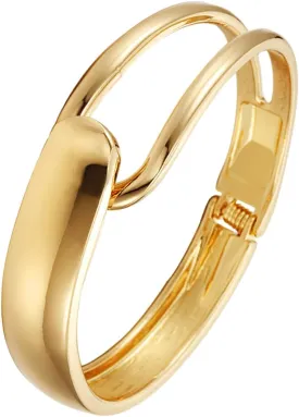 YBMYCM Wide Cuff Chunky Gold Bracelets for Women Hinged Open Cuff Bangles Wrist Cuff Bracelets for Women as Gifts