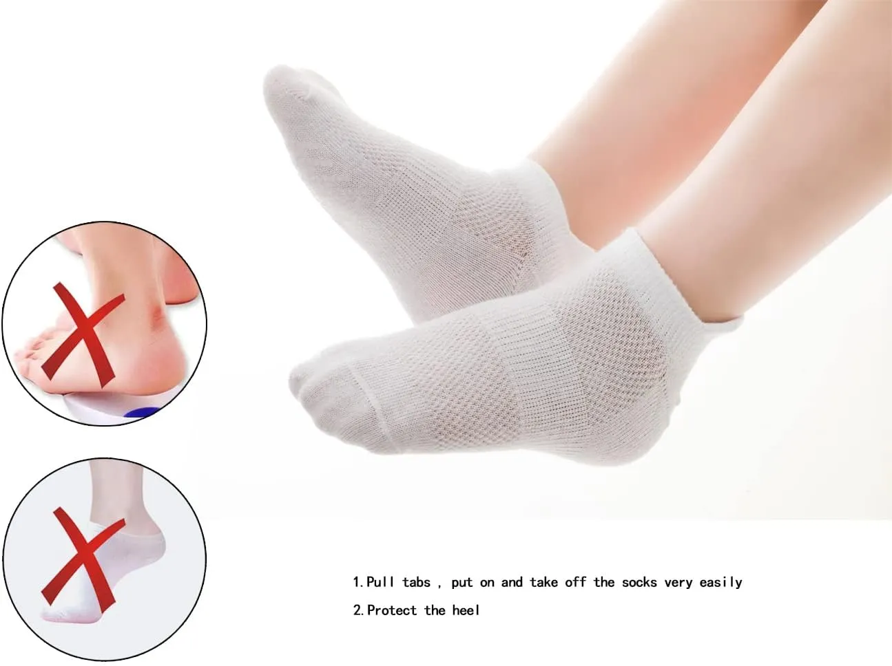 Zumou Toddler Non Slip Socks No Show Anti Skid Ankle With Grips 12 Pairs for Kids Little Girls Boys